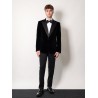 Virgin wool and silk tuxedo trouser