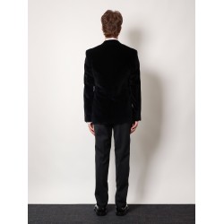 Virgin wool and silk tuxedo trouser
