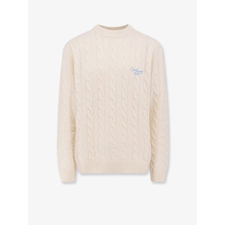 Wool blend braided sweater