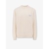Wool blend braided sweater
