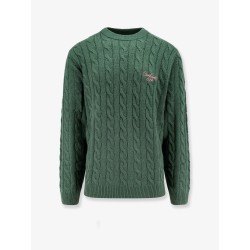 Wool blend braided sweater