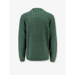 Wool blend braided sweater