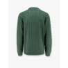 Wool blend braided sweater