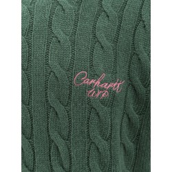 Wool blend braided sweater