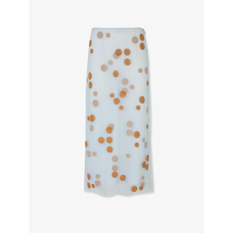 Tulle skirt with all-over macro polka-dot motif