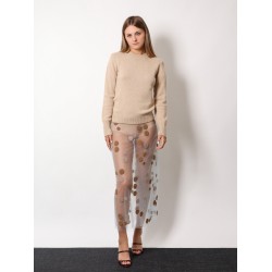 Tulle skirt with all-over macro polka-dot motif