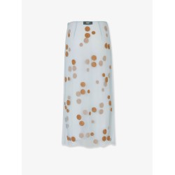 Tulle skirt with all-over macro polka-dot motif