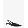 Croco print leather slingback