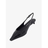 Croco print leather slingback