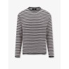 Wool blend sweater with striped motif
