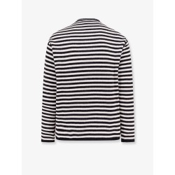 Wool blend sweater with striped motif