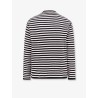 Wool blend sweater with striped motif