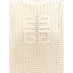 Wool and cashmere perforated sweater