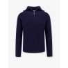 Cashmere sweater with half zip