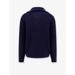 Cashmere sweater with half zip