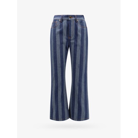 Cotton jeans with pequin stripes