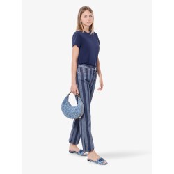 Cotton jeans with pequin stripes