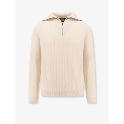 Cashmere sweater with half zip