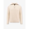 Cashmere sweater with half zip
