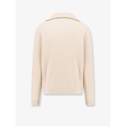 Cashmere sweater with half zip