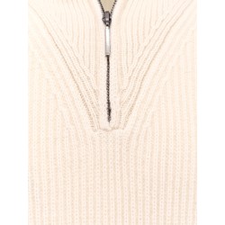 Cashmere sweater with half zip