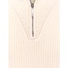 Cashmere sweater with half zip