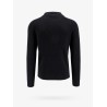Ribbed extrafine merino wool polo shirt