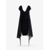 Stretch viscose dress with drapery