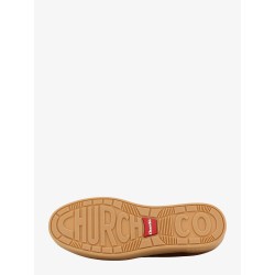 Suede lace-up shoe with embossed logo detail