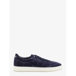 Low-top suede sneakers with logo detail