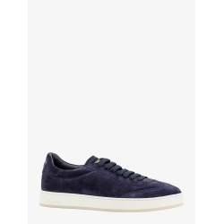Low-top suede sneakers with logo detail