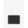 Leather card holder with logo detail