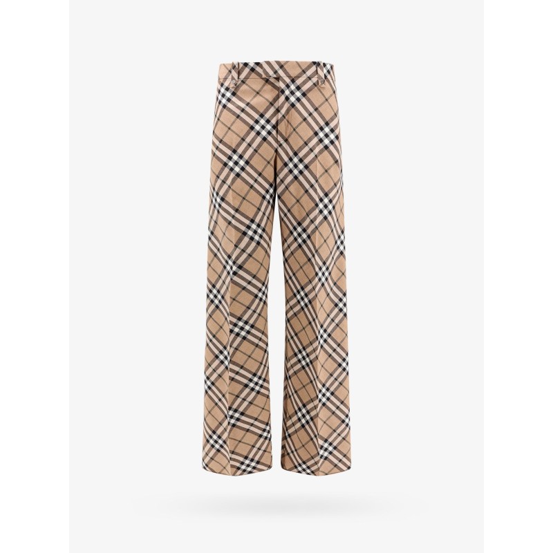 Wool blend trouser with iconic check print