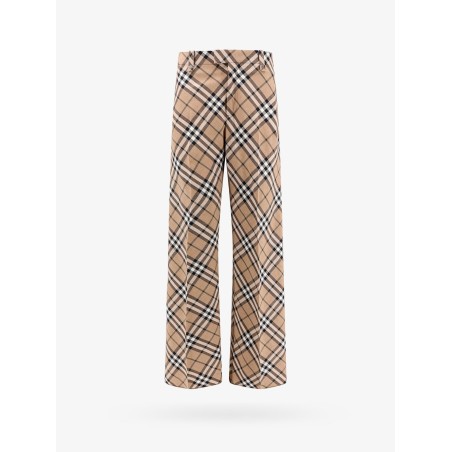 Wool blend trouser with iconic check print