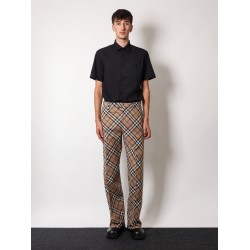 Wool blend trouser with iconic check print
