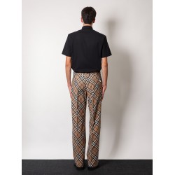 Wool blend trouser with iconic check print