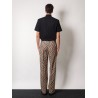 Wool blend trouser with iconic check print