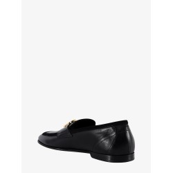 Leather loafer with logo detail