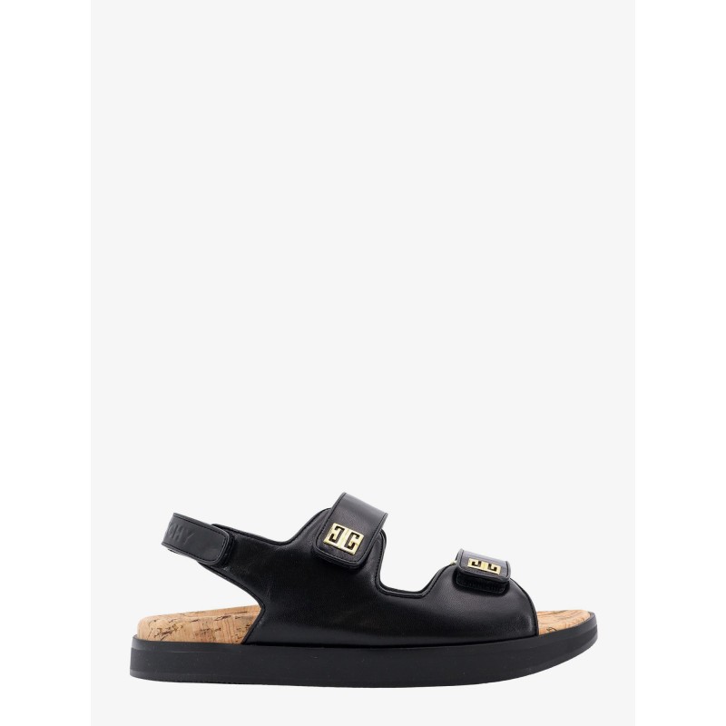 Leather sandals with 4g buckles