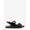 Leather sandals with 4g buckles