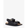 Leather sandals with 4g buckles