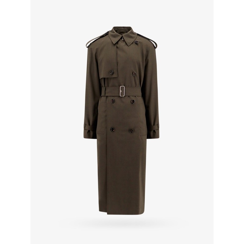 Stretch wool trench