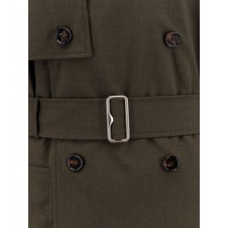 Stretch wool trench