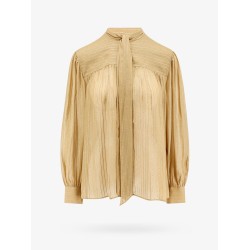 Silk shirt with lurex details