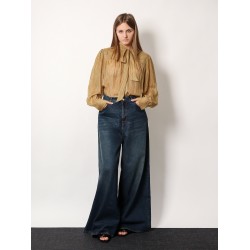 Silk shirt with lurex details