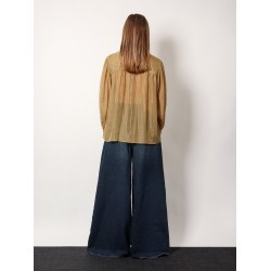 Silk shirt with lurex details