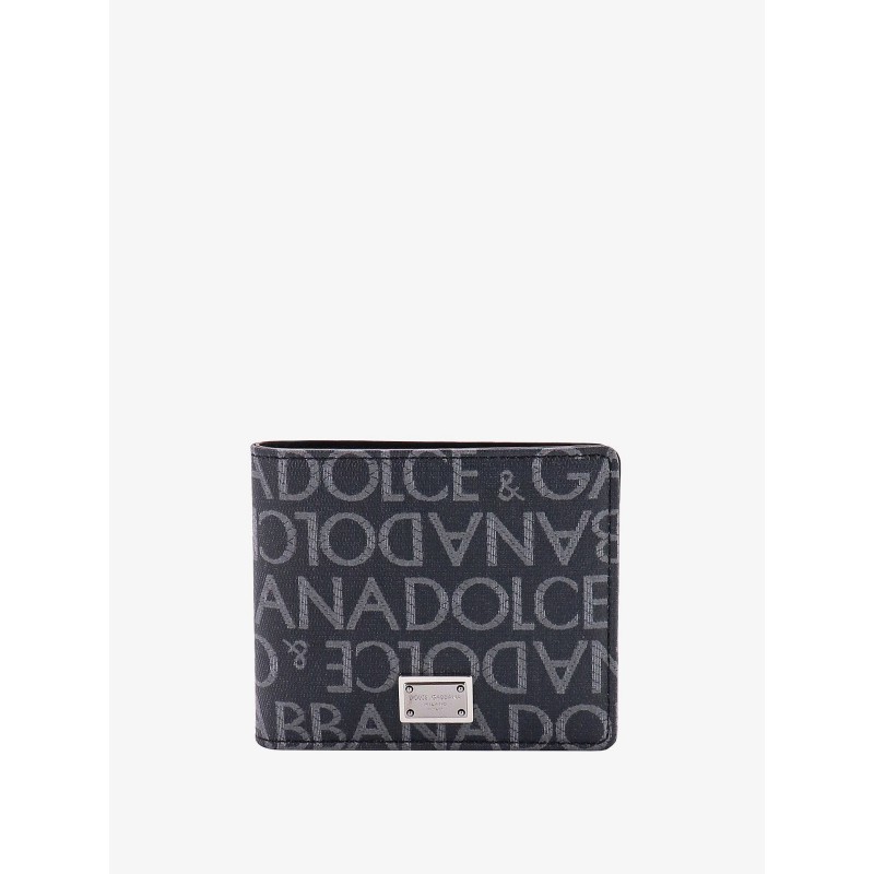 Coated canvas wallet with with all-over logo