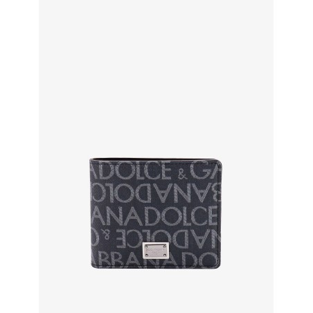 Coated canvas wallet with with all-over logo