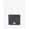 Coated canvas wallet with with all-over logo
