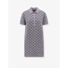 Gg wool dress with ribbed profiles